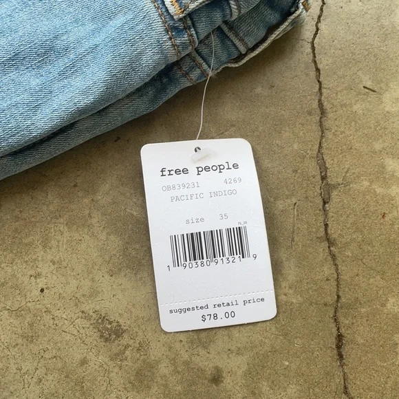 Free People Light Blue High Rise Jeans - Picture 2 of 7